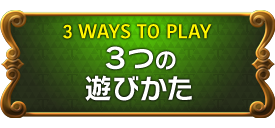 3 WAYS TO PLAY　３つの遊びかた