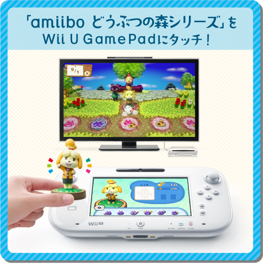 「amiibo どうぶつの森シリーズ」をWii U GamePadにタッチ！
