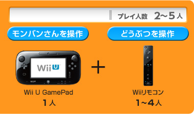 vCl 2`5l o𑀍 Wii U GamePad 1l + ǂԂ𑀍 WiiR 1`4l