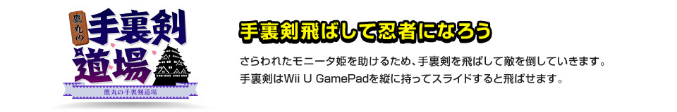 ۂ̎藠 藠΂ĔE҂ɂȂ낤 ꂽj[^P邽߁A藠΂ēG|Ă܂B藠Wii U GamePadcɎăXChƔ΂܂B