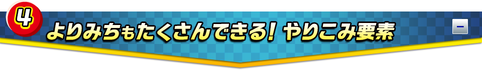 よりみちもたくさんできる！やりこみ要素 