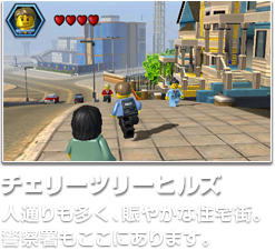 チェリーツリーヒルズ 人通りも多く、賑やかな住宅街。警察署もここにあります。