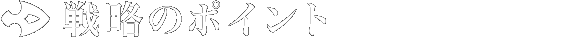 戦略のポイント