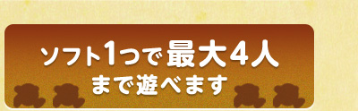 ソフト1つで最大4人まで遊べます