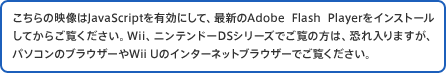 ̉fJapascriptLɂāAŐVAdobe Flash PlayerCXg[Ă炲BWiiAjeh[DSV[Ył́̕A܂Ap\R̃uEU[Wii ŨC^[lbguEU[łB