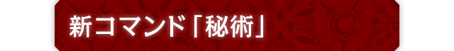 新コマンド「秘術」