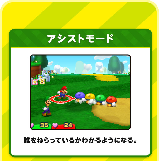 イージーモード / マリオたちがパワーアップ！敵を倒しやすくなる。