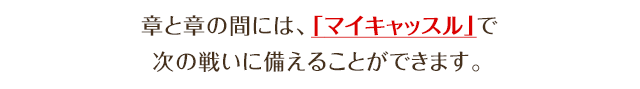 この流れを繰り返して、それぞれの章を攻略していきます。