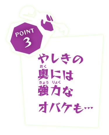 POINT3 やしきの奥には強力なオバケも・・・・・・