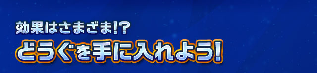 効果はさまざま！？どうぐを手に入れよう！