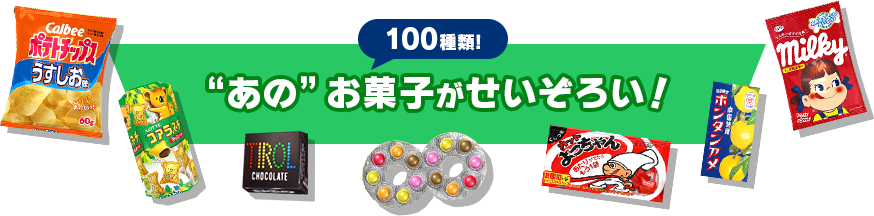100種類! “あの”お菓子がせいぞろい！