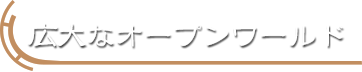 広大なオープンワールド