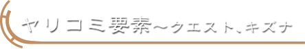 ヤリコミ要素～クエスト、キズナ