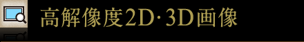 高解像度2D・3D画像