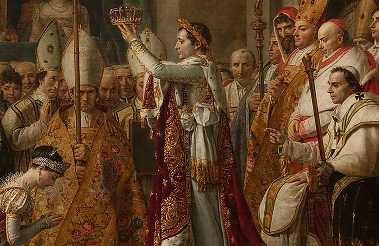 ナポレオンの戴冠式[1806年および1807年J-L ダヴィッドの工房］