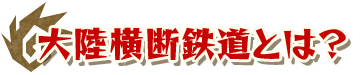 大陸横断鉄道とは？