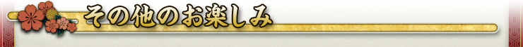 その他のお楽しみ