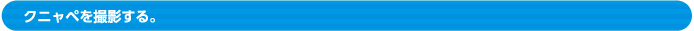 クニャペを撮影する。