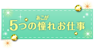 5つの憧れお仕事