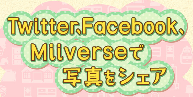 Twitter、Facebook、Miiverseで写真をシェア