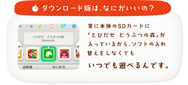 【新品未使用】任天堂2dsll とびだせどうぶつの森　ダウンロード版