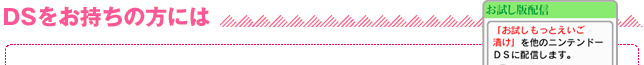 DSをお持ちの方には