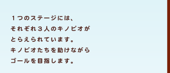 P̃Xe[Wɂ́A ꂼRl̃LmsI Ƃ炦Ă܂B LmsIȂ S[ڎw܂B