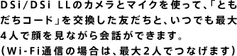 DSi/DSi LL̃Jƃ}CNgāAuƂR[hvFƁAłő4lŊȂbł܂BiWi-FiʐM̏ꍇ́Aő2lłȂ܂j