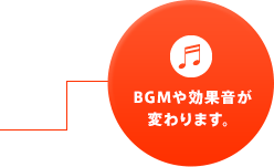 BGMや効果音が変わります。