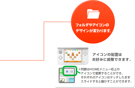 フォルダやアイコンのデザインが変わります。