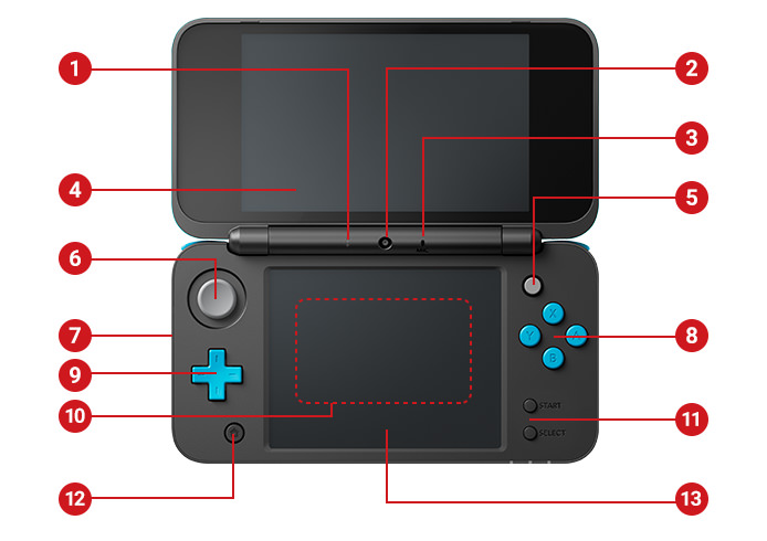 Newニンテンドー2ds Llの各部機能 ニンテンドー3ds 任天堂