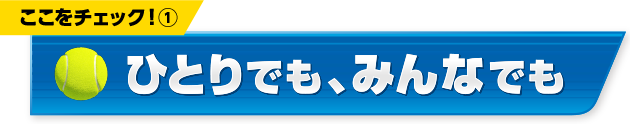 ここをチェック！(1)　ひとりでも、みんなでも