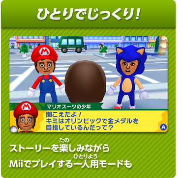 ひとりでじっくり！　ストーリーを楽しみながらMiiでプレイする一人用モードも