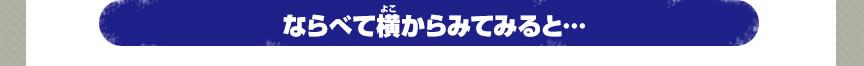 ならべて横からみてみると…