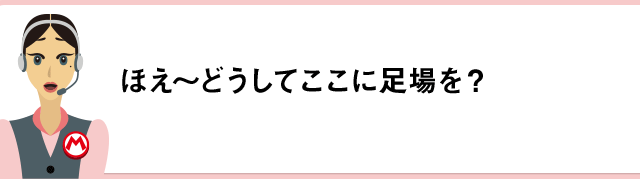 ほえ～どうしてここに足場を？