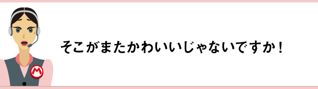 そこがまたかわいいじゃないですか！