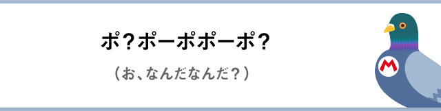 ポ？ポーポポーポ？（お、なんだなんだ？）