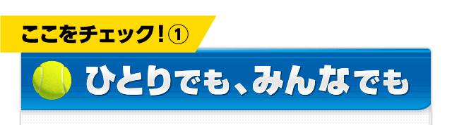 ここをチェック！(1)　ひとりでも、みんなでも