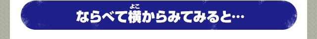 ならべて横からみてみると…