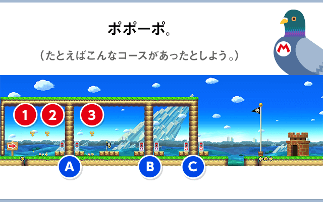 ポポーポ。（たとえばこんなコースがあったとしよう。）