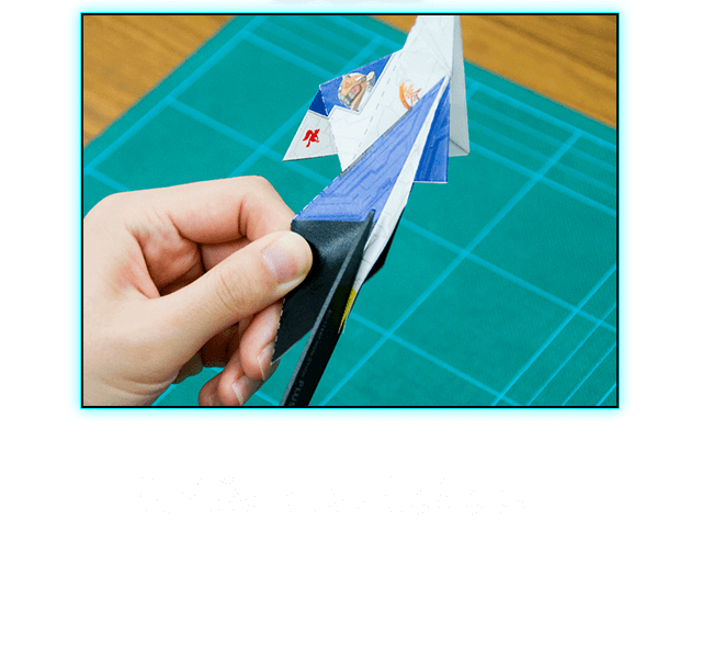 黒い部分をハサミで切り取ります。