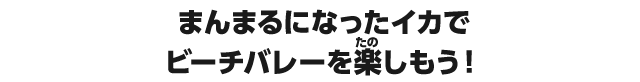 まんまるになったイカでビーチバレーを楽しもう！