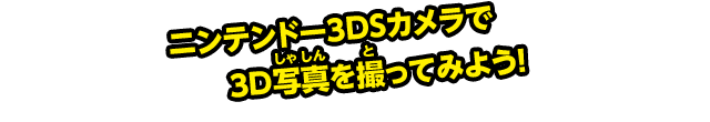 ニンテンドー3DSカメラで3D写真を撮ってみよう！