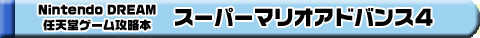 Nintendo DREAM 任天堂ゲーム攻略本 スーパーマリオアドバンス4
