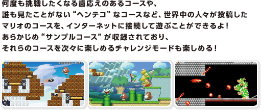 ���x�����킵�����Ȃ鎕�����̂���R�[�X��A�N���������Ƃ��Ȃ�&ldquo;�w���e�R&rdquo;�ȃR�[�X�ȂǁA���E���̐l�X�����e�����}���I�̃R�[�X���A�C���^�[�l�b�g�ɐڑ����ėV�Ԃ��Ƃ��ł����I���炩����&ldquo;�T���v���R�[�X&rdquo;�����^����Ă���A�����̃R�[�X�����X�Ɋy���߂�`�������W���[�h���y���߂�I