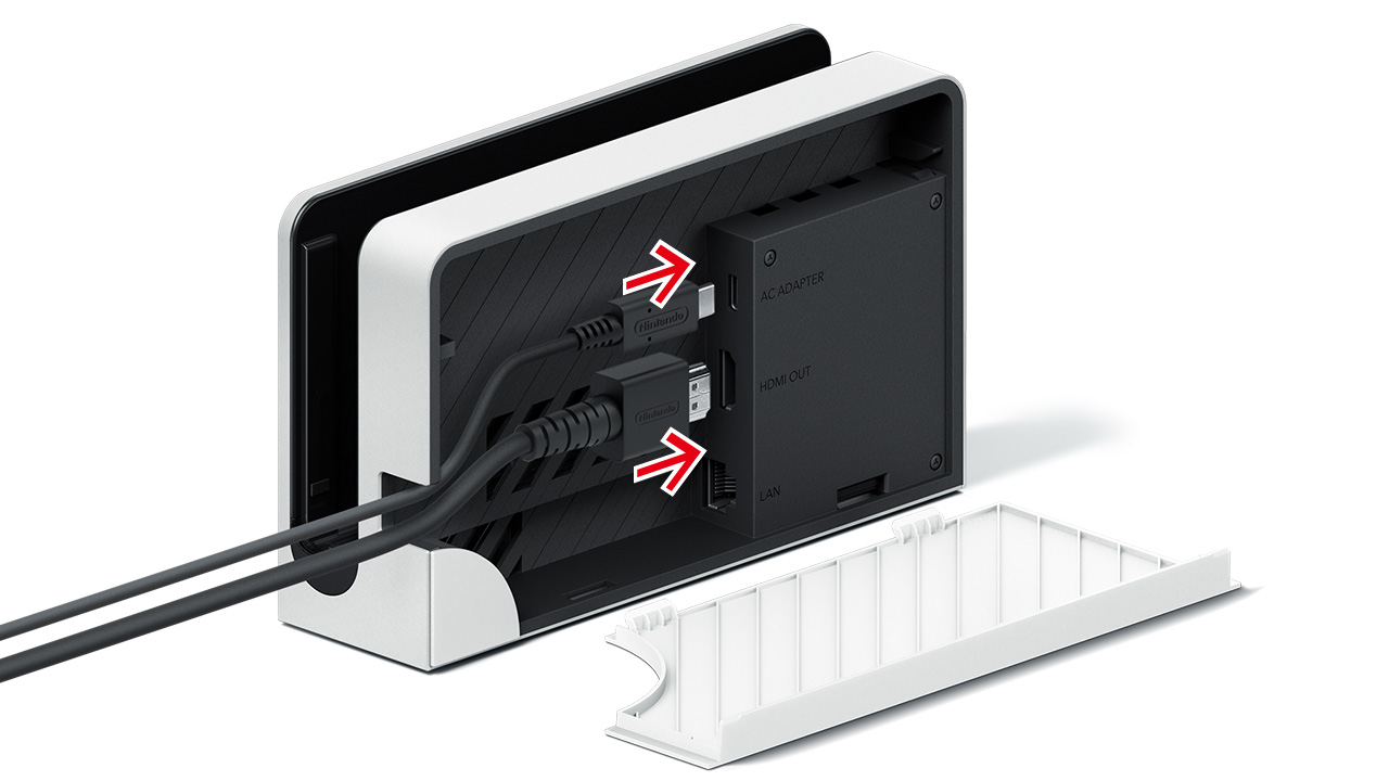 有機ELモデル Nintendo Switch ドックセット ブラック 有線LAN 純正品 ニンテンドー スイッチ 外箱なし