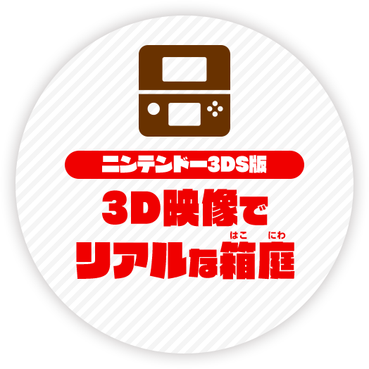 ニンテンドー3DS版 3D映像でリアルな箱庭
