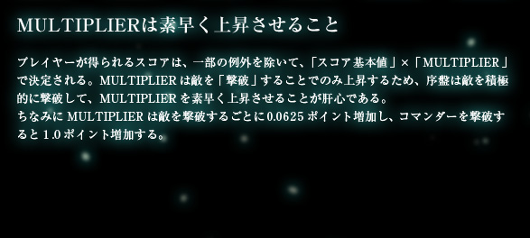 MULTIPLIER͑f㏸邱ƁFvC[XRÁAꕔ̗OāAuXRA{lv~uMULTIPLIERvŌ肳BMULTIPLIER͓Gujv邱Ƃł̂ݏ㏸邽߁AՂ͓GϋɓIɌjāAMULTIPLIERf㏸邱Ƃ̐SłBȂ݂MULTIPLIER͓Gj邲Ƃ0.0625|CgAR}_[jƂP.0|CgB