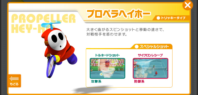 ｗｉｉであそぶ マリオテニスｇｃ キャラクター紹介