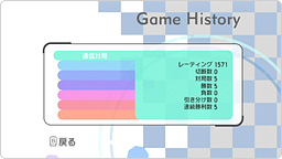ゲーム画面:通信戦歴